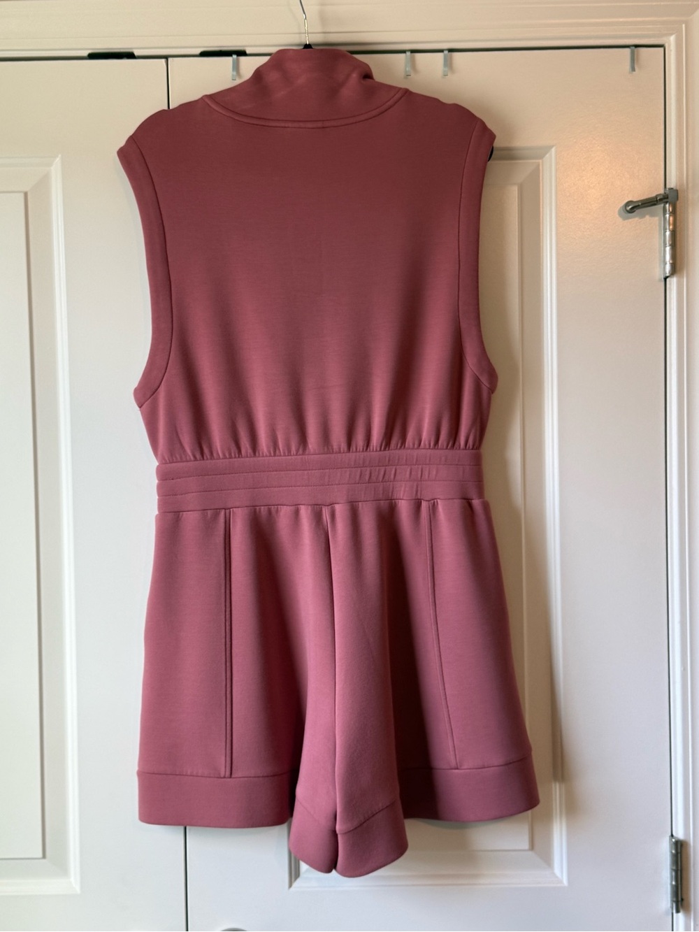 Varley Linvale Playsuit Romper Zip-Front Top Size Large Doublesoft Rose Rosewood - Picture 8 of 15